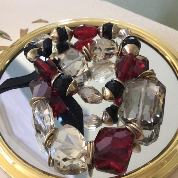 Gorgeous glass Beaded duo NWOT - Picture 5 of 6